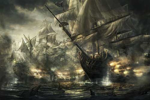 Batalla de barcos piratas