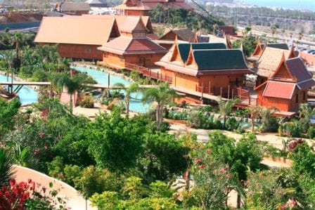 Mercado flotante en el Siam Park