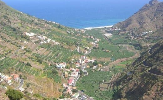 El Valle de Hermigua en La Gomera El Valle de Hermigua en La Gomera