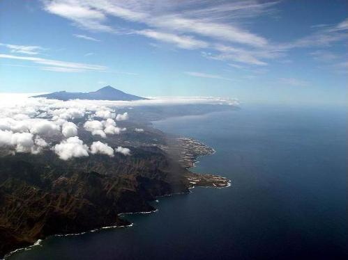 Vista del Teide desde el cielo